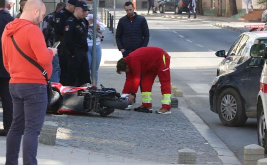 Nesreća u Sarajevu: Pao motociklista, policija i Hitna pomoć na terenu