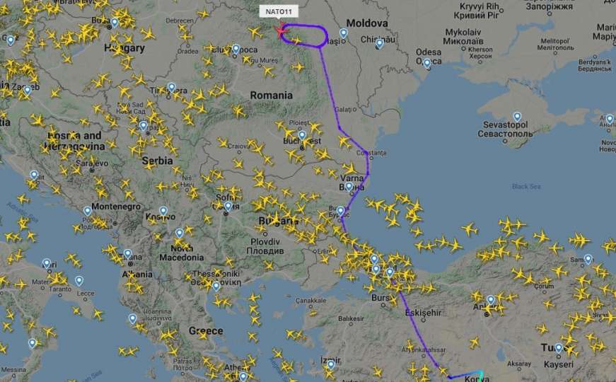 Šta snima letjelica NATO-a u blizini granice sa Ukrajinom?