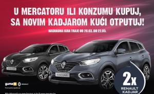 Mercator i Konzum najsretnijim kupcima poklanjaju dva automobila Renault Kadjar