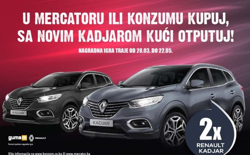 Mercator i Konzum najsretnijim kupcima poklanjaju dva automobila Renault Kadjar