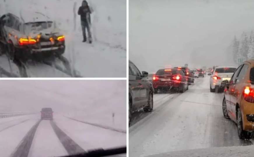 Snijeg stvorio haos na cestama u Hrvatskoj