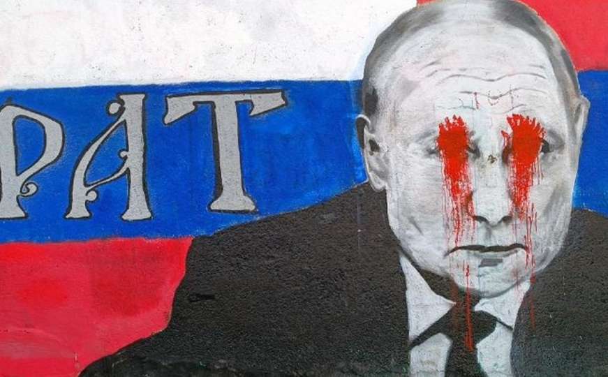 Ponovo uništen mural Vladimira Putina u Beogradu