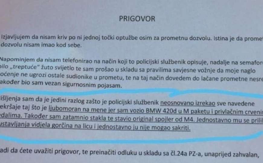 Žalba na saobraćajnu kaznu u Hrvatskoj je hit na internetu