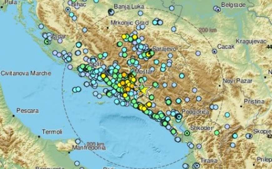 Novi snažan zemljotres u Bosni i Hercegovini