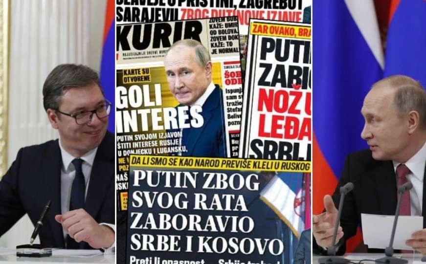 Šok u Srbiji, tabloidi koji su veličali Putina sad vrište: Zabio nam je nož u leđa