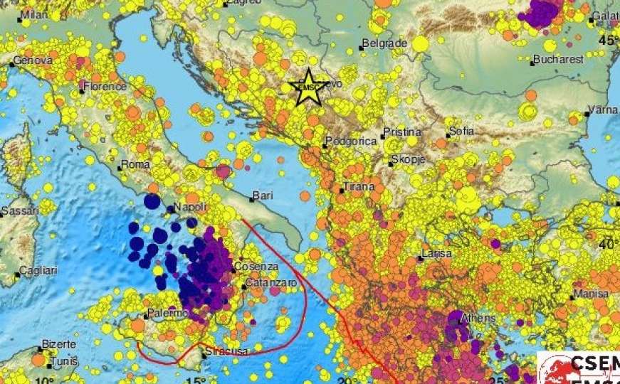 Novi zemljotres u Bosni i Hercegovini: Epicentar u blizini Sarajeva