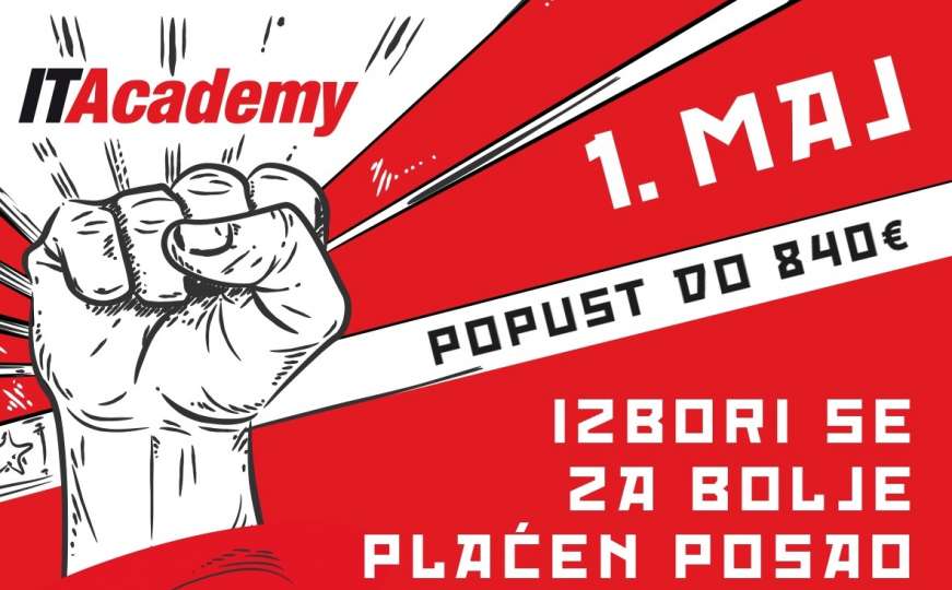 Velika prvomajska akcija na ITAcademy: Do 840€ popusta za najsavremenije IT školovanje