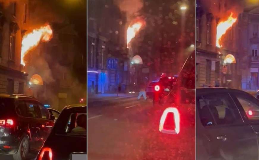 Drama u Zagrebu: Vatrena stihija progutala stan, vatrogasci spašavaju ljude