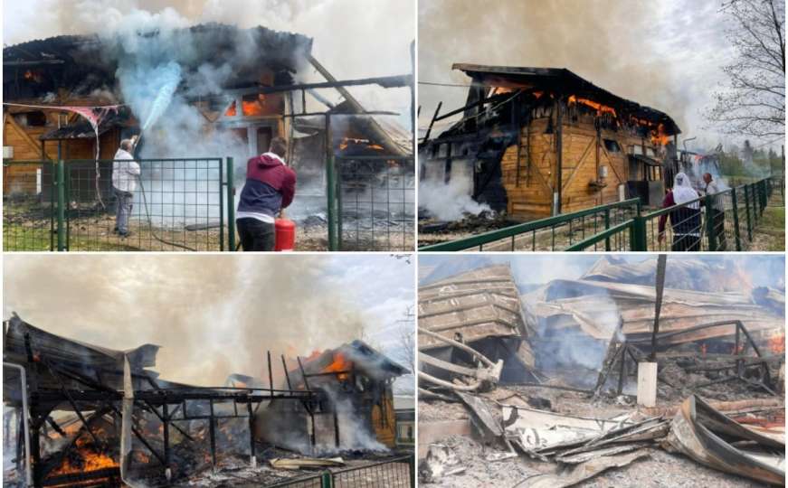 Požar uništio farmu kod Lukavca: Stradale životinje, u stampedu neke pobjegle