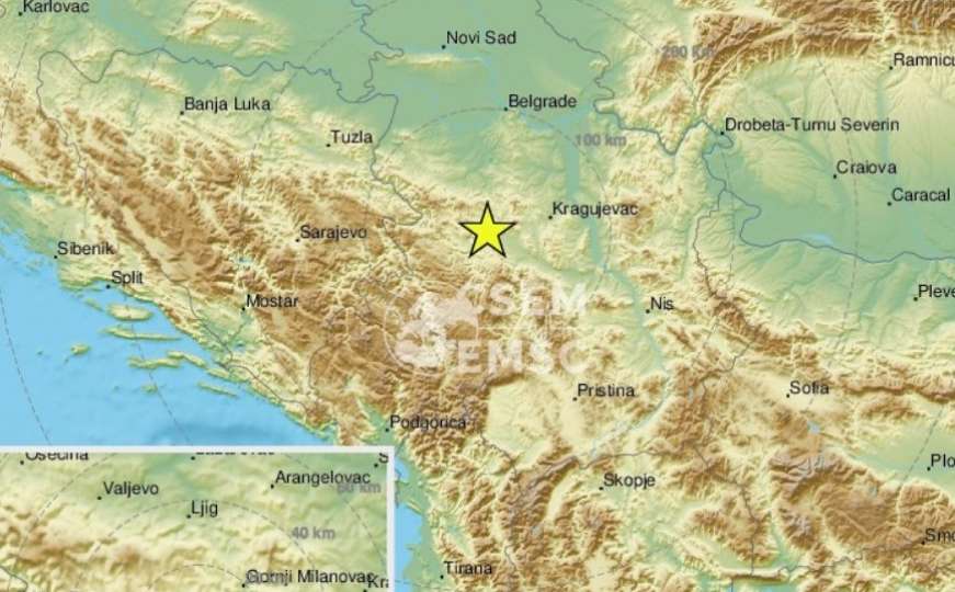 Novi zemljotres u Srbiji, u blizini granice sa Bosnom i Hercegovinom