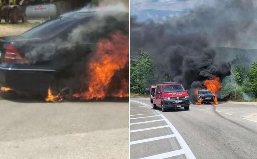 Zapalio se Mercedes u Hercegovini