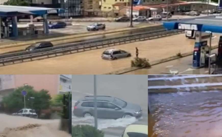 Snažno nevrijeme pogodilo Dalmaciju, auta 'plivaju' cestom: 'Ne pamtimo ovakvu kišu'