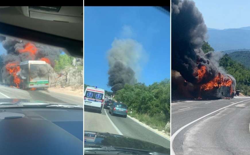 Pojavio se jezivi snimak autobusa u plamenu u kojem su bili učenici iz BiH