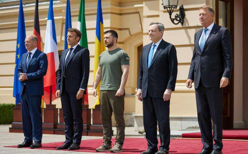 Okončana posjeta u Kijevu: Šta su kazali lideri Italije, Njemačke i Francuske 