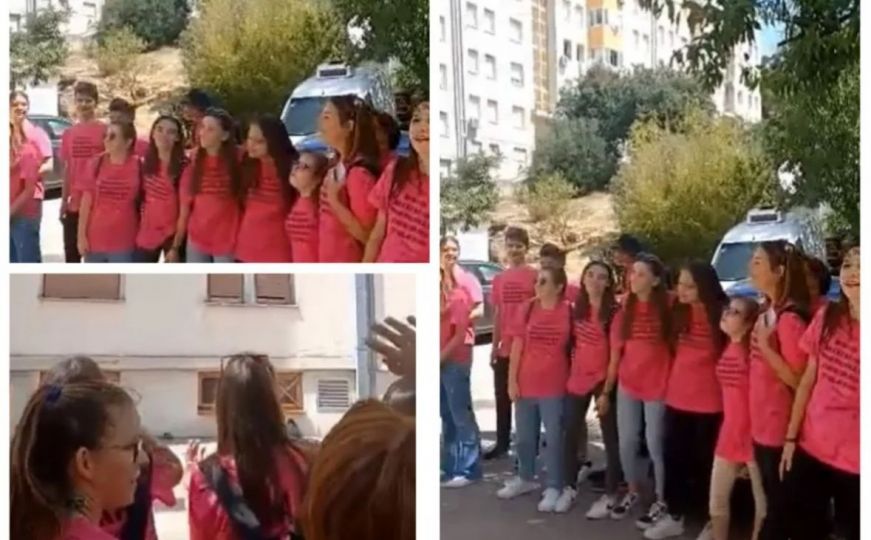 Kako dirljivo: Učenici pred prozorom pjevali bolesnoj učiteljci Hamidi
