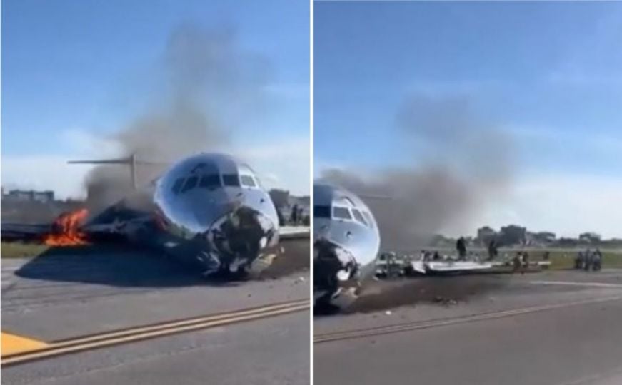 Drama na američkom aerodromu: Avion sletio bez prednjih točkova