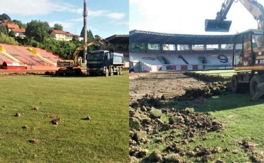 Počela rekonstrukcija glavnog terena stadiona Tušanj