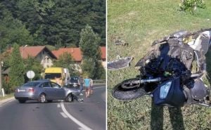 Teška nesreća kod Maglaja: Žestok sudar Audija i motocikla, potpuna obustava saobraćaja