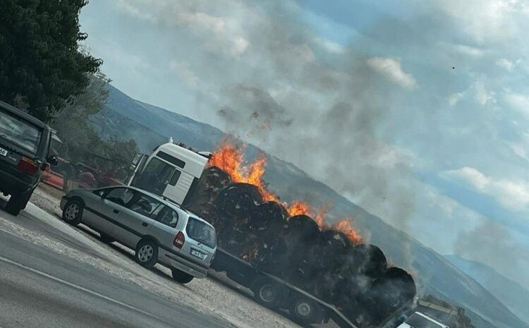 U Hercegovini se zapalilo sijeno na kamionu