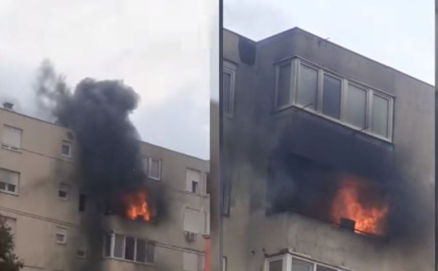 Požar u Mostaru: 13 vatrogasaca gasilo stan