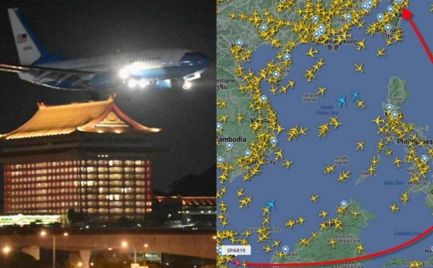 Avion kojim je Nancy Pelosi putovala na Tajvan bio je najpraćeniji u historiji FlightRadara24