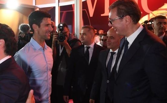 Aleksandar Vučić se sreo sa Novakom Đokovićem na sajmu vina
