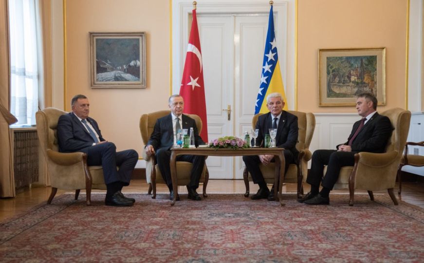 Pogledajte fotografije: Erdogan na sastanku s predsjedavajućim i članovima Predsjedništva BiH