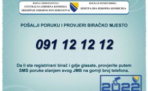 CIK BiH: Od ponedjeljka će biti aktivan SMS centar za provjeru lokacije biračkog mjesta