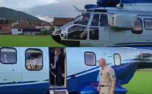 Video: Dodik helikopterom Srbije sletio u Višegrad