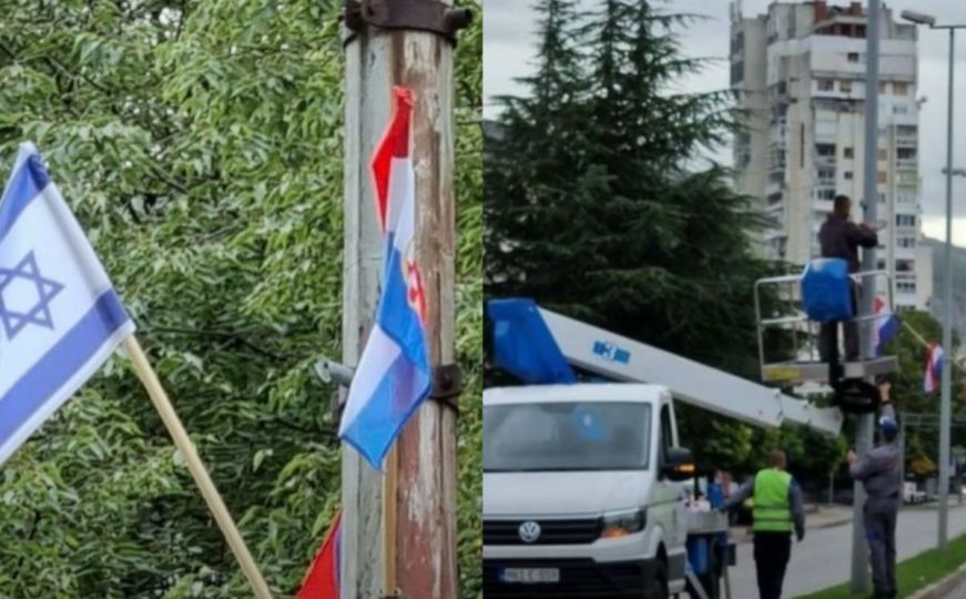 Tri dana pred izbore: U Mostaru osvanule zastave tzv. Herceg Bosne