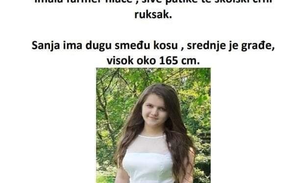 Potvrđeno za portal Radiosarajevo.ba: Pronađena 16-godišnja Sanja za kojom se tragalo od 3. oktobra