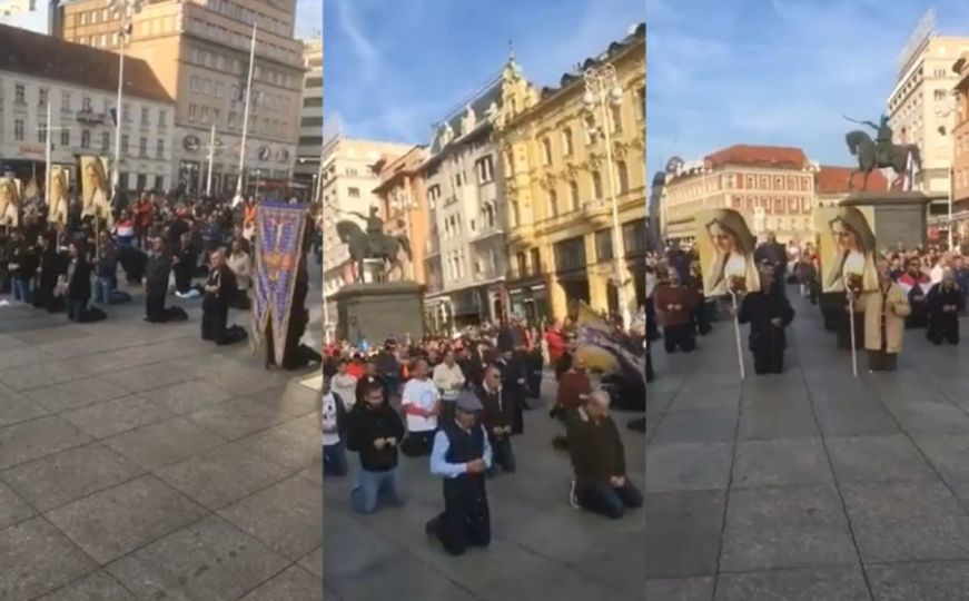 Muškarci u centru Zagreba molili krunicu: 'Za prestanak pobačaja i predbračnih odnosa'