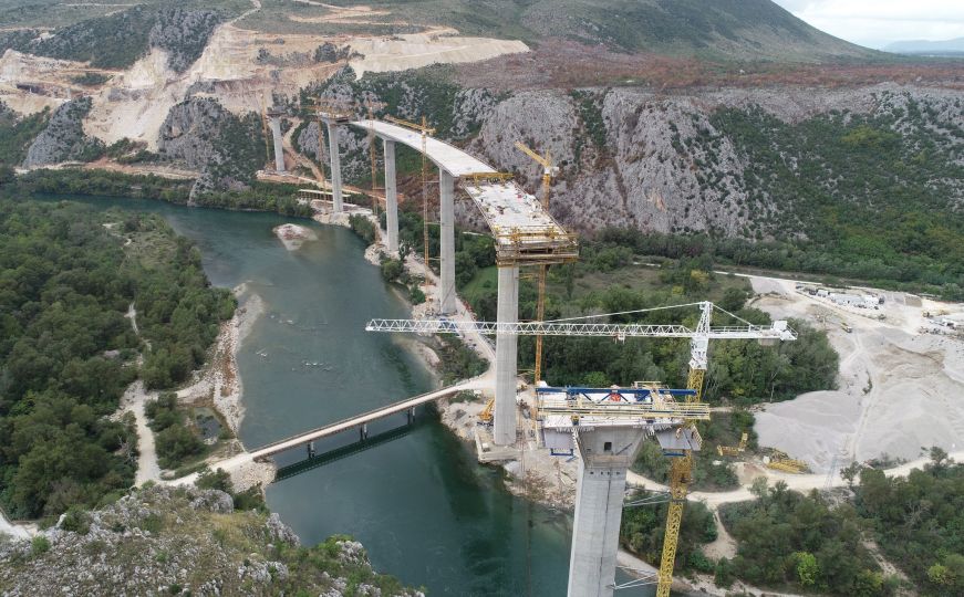 Najveći most koji se gradi u Bosni i Hercegovini od 28 miliona eura već sada izgleda spektakularno