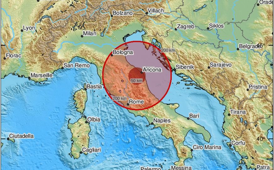 Snažan zemljotres pogodio Italiju, osjetio se i u BiH