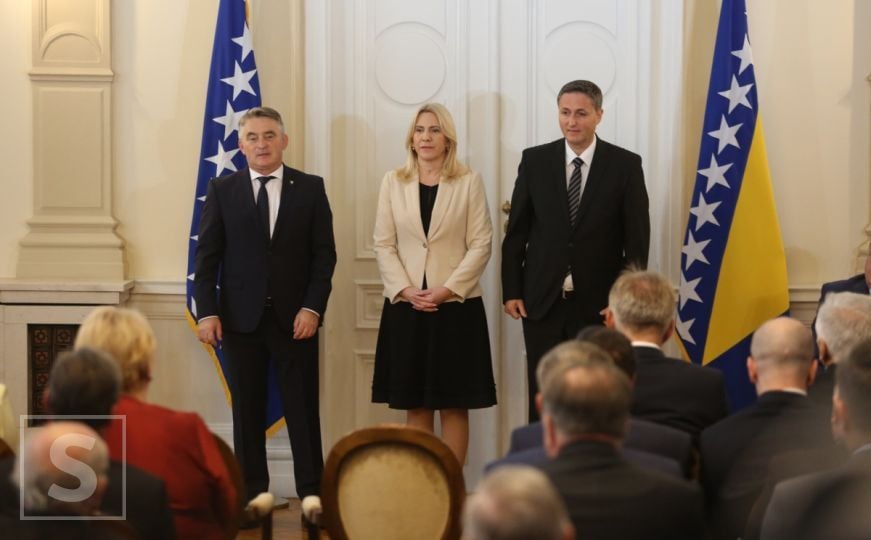Članovi Predsjedništva preuzeli dužnost: Cvijanović, Komšić i Bećirović položili zakletvu