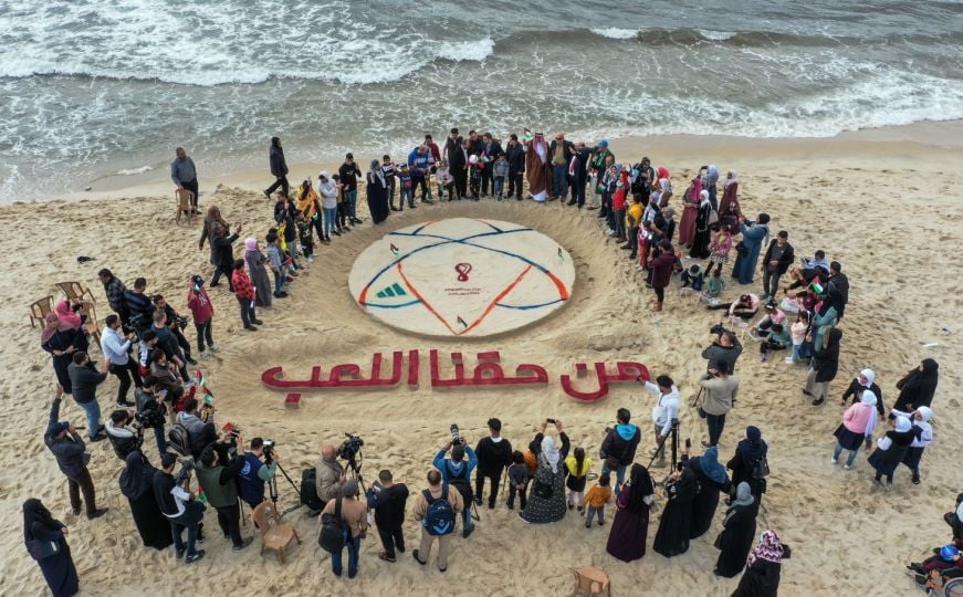 Palestinci slikom u pijesku uputili apel svijetu: I naša djeca imaju pravo na igru