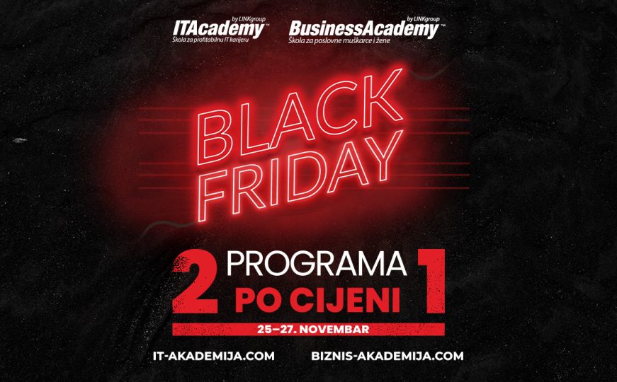 Black Friday na ITAcademy i BusinessAcademy: 2 programa po cijeni 1