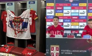 "Maca pojela jezik?": Fudbalere Srbije pitali o sramnoj zastavi u svlačionici - pogledajte reakciju