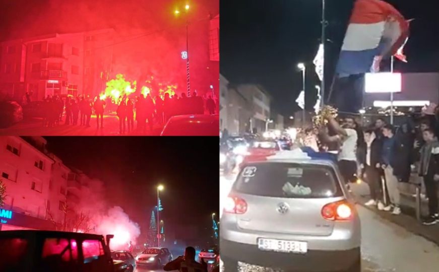 Vijore se zastave: Pogledajte kako se u Bosni i Hercegovini slavi pobjeda Hrvatske