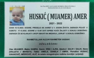 Maleni heroj Amer Huskić (1) preminuo, sutra dženaza