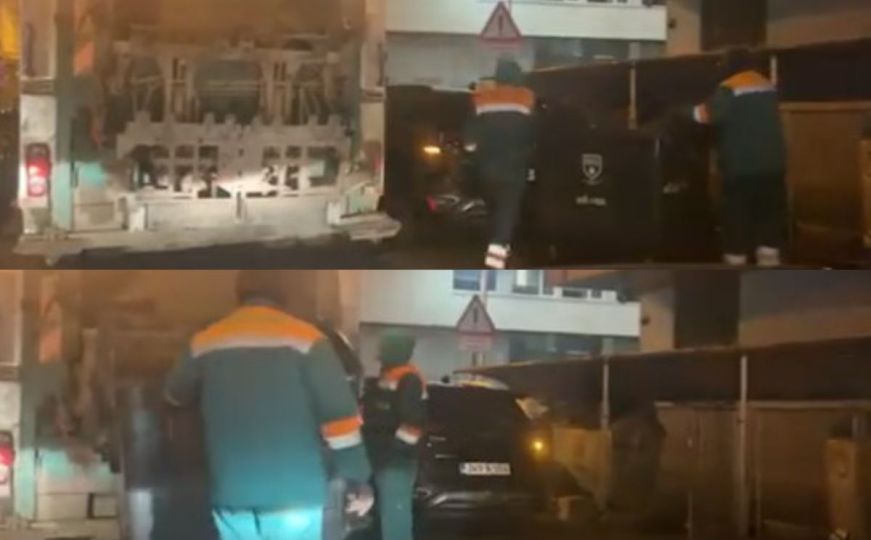Parking papak u centru Sarajeva: Evo zašto radnici ne mogu istresti smeće, pogledajte video