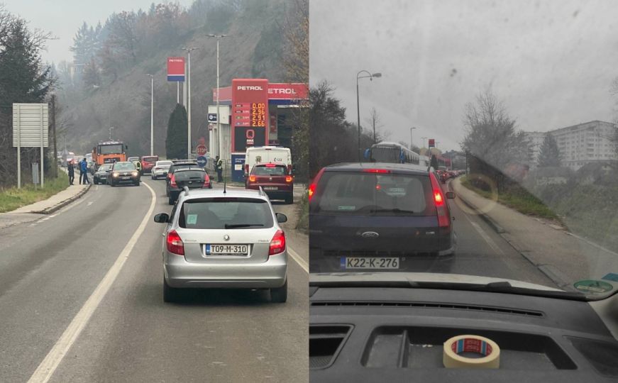 Velike gužve na ulazu u Sarajevo: Kolone vozila zbog udesa