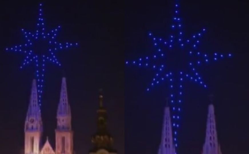 Čaroban prizor: Dronovi napravili spektakl na Badnjak iznad zagrebačke katedrale