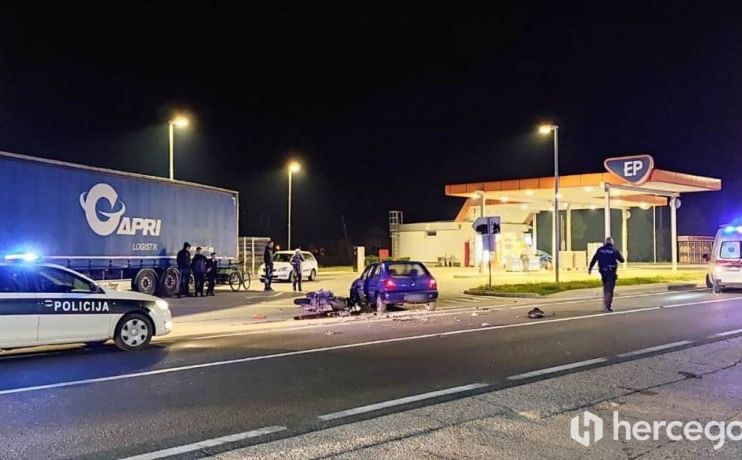 Saobraćajna nesreća na ulazu u Mostar: Motociklista prevezen u bolnicu