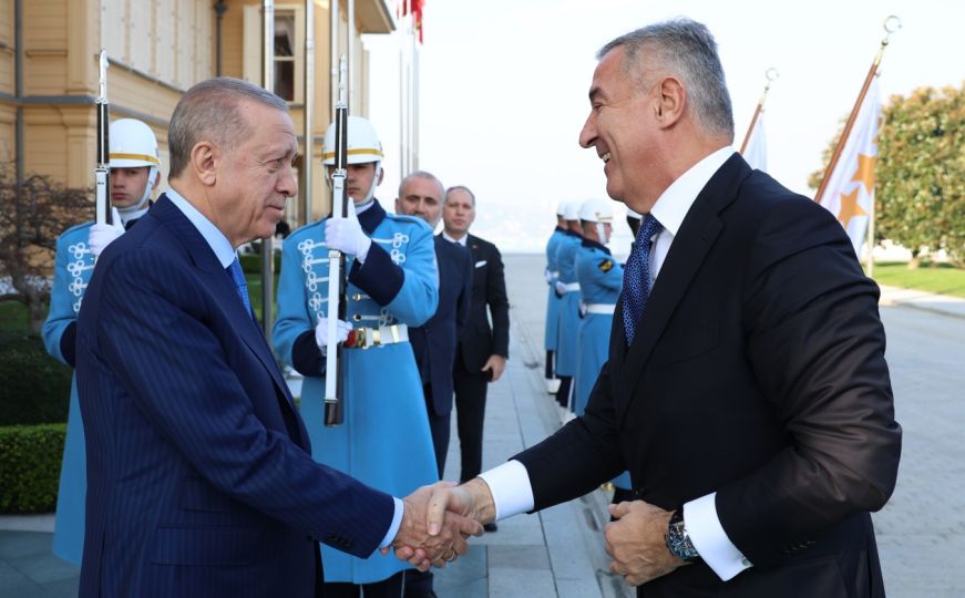 Turski predsjednik Recep Tayyip Erdogan sastao se sa predsjednikom Crne Gore Milom Đukanovićem