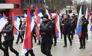 Dodikova parada: Članovi (pro)ruskih Noćnih vukova defilovali u Istočnom Sarajevu