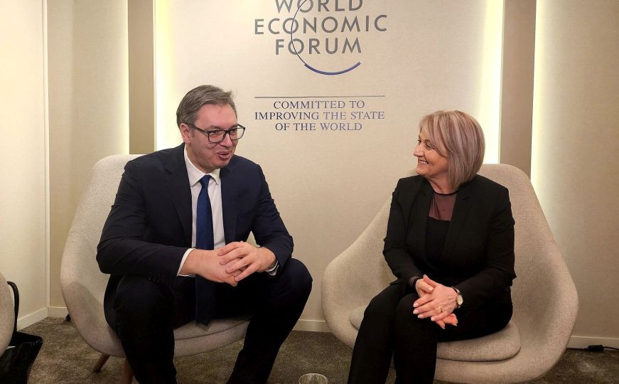 Borjana Krišto i Aleksandar Vučić sastali se na Svjetskom ekonomskom forumu u Davosu
