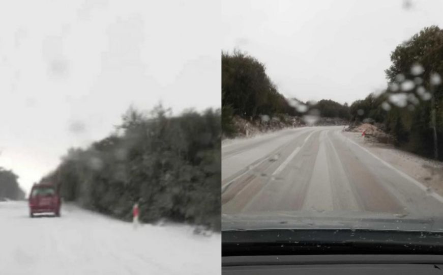 Zimska idila u Dalmaciji: Snijeg pada u okolici Splita, nevjerovatni prizori s Brača