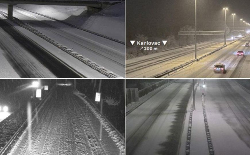 Snijeg prekrio autocestu prema moru, za kamione zatvoreni svi pravci prema Dalmaciji, Rijeci i Istri