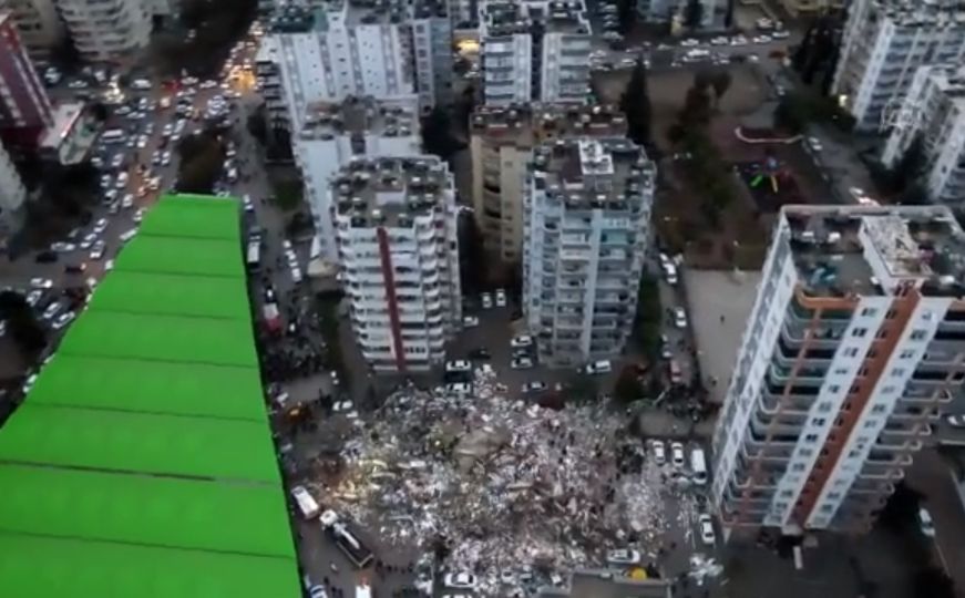 Dramatičan snimak dronom nakon zemljotresa u Turskoj pokazuje sve posljedice užasa